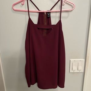 Fun maroon tank top